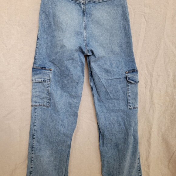 Abercrombie Kids High Rise Wide Leg Cargo Jeans – Girls Size 15/16 Long - Picture 3 of 8